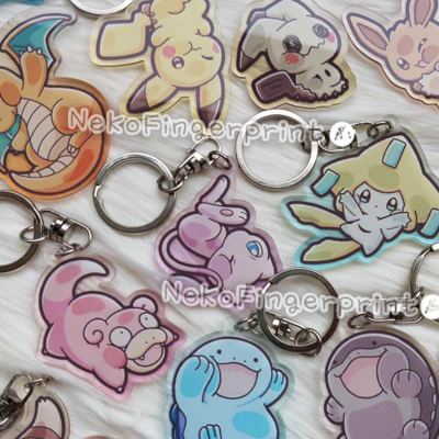 Pokemon - pressed against glass acrylic keychain vol 4