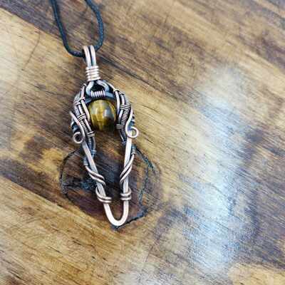 Elegant copper and tiger eye