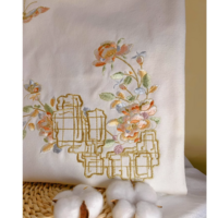 The Peony Pavilion Embroidered original canvas bag one-shoulder national trend bag eco-friendly bag - Thumbnail 2