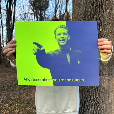 "you're the queen" screen print ---- by emji saint spero