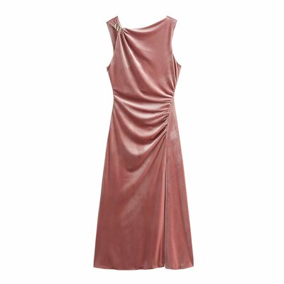 Sleek velvet mini dress - Thumbnail 3