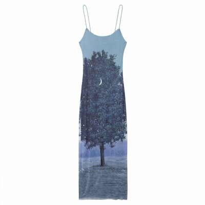 Artist collaboration printed tulle slip dress - Thumbnail 4