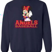 Angels Minnie Sweatshirt | Baseball | Baseball Sweatshirt | Mouse Shirt | Angels Sweater | Anaheim Angels | Los Angeles | Disney