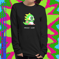 Retro Gamer Bubble Bobble Long Sleeve Shirt (4 colors) - Thumbnail 2