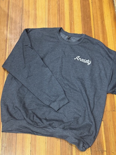 ANXIETY GREY CREW 