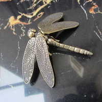 Artistic Brass Dragonfly Statue - Removable Wings, Perfect for Home Decor and Collectors (Buy 1 get 1 free) - Thumbnail 1