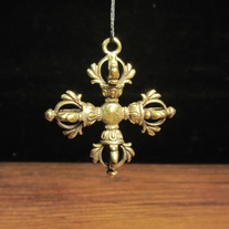Tibetan Nepal esoteric cross Vajra pestle hangtag Buddhist products Vajra Necklace Pendant Dorje phurpa amulet