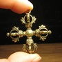 Tibetan Nepal esoteric cross Vajra pestle hangtag Buddhist products Vajra Necklace Pendant Dorje phurpa amulet-1