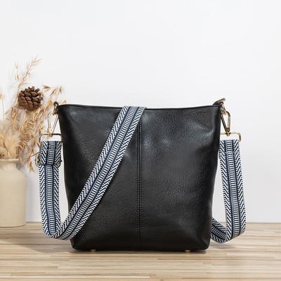 Women soft designer shoulder purses ladies top handle handbag black - Thumbnail 3