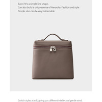 Genuine Leather Women Piana Backpack Grey - Thumbnail 1