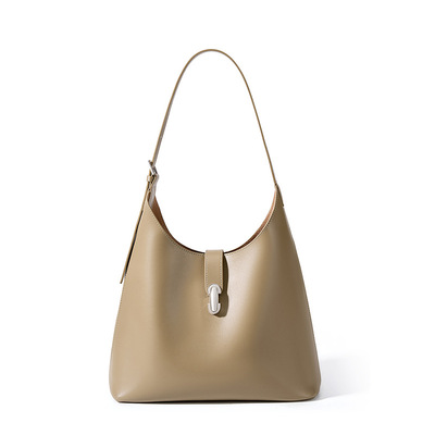 Genuine leather hobo bags for women shoulder purses and handbags brown - Thumbnail 4