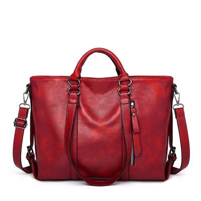 Women trendy vegan leather hobo handbags red - Thumbnail 3