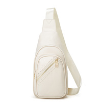 Ladies' Shoulder Crossbody Bag Outdoor Small Bag White - Thumbnail 1