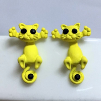 Cute Cat Stud Earrings For Women Girls Jewelry accessories - Thumbnail 4