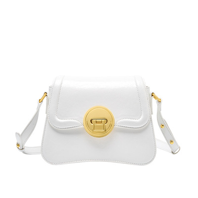 Genuine leather women fashion handbags tote bag shoulder bag white - Thumbnail 2