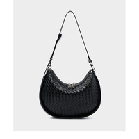 Women Genuine Leather Shoulder Bags Classic Crossbody Purses for Lady Handbag Black - Thumbnail 2