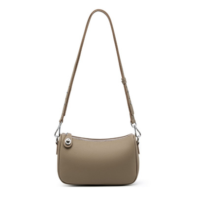 Genuine Leather Women Swinger Fashion Shoulder Cross Bag Grey