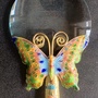 Vintage cloisonne magnifying glass, butterfly shape, artistic magnifying glass, 16cm length-3
