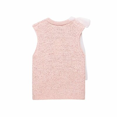 Temperament contrast color stitching jacquard suspender long skirt