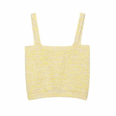 Street fashion personality knitted short suspender top