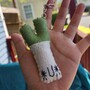 Felt Green Onion (Gronion) keychain-1