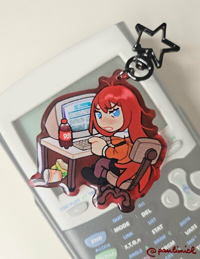Makise Kurisu Acrylic Charm Keychain