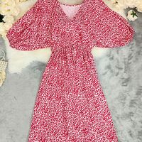 Bohemian style floral loose dress - Thumbnail 1