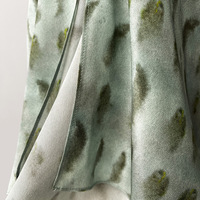 Irregular Printed Silk Loose Dress - Thumbnail 3