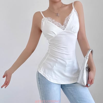 Lace stitching sweet casual camisole