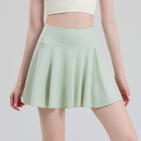 Women's Pleated Tennis Skirt – Quick-Dry Yoga & Badminton Skort with Pocket | Anti-Glare Half Skirt | Casual Activewear | S–XL  - Thumbnail 2