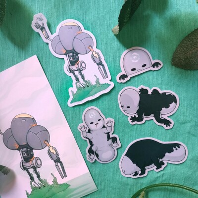 Levi & Hollow stickers & miniprints