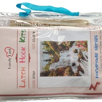 Rug Making Latch Hooking Kit (60x40cm Printed canvas) | Tiger Forest - Thumbnail 2