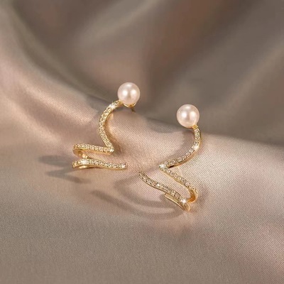 Shining snake fashion earrings trendy party accessories - Thumbnail 1