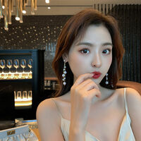 Korean Fashion Pearl Drop Earrings For Women  - Thumbnail 1