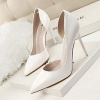 Women Party High Heels Office Patent Leather Pumps Lady Stiletto Low Heels  - Thumbnail 5
