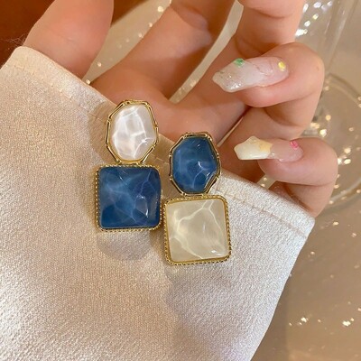 Women Geometric Irregular Water Ripple Earrings Party Fashion Jewelry Gifts