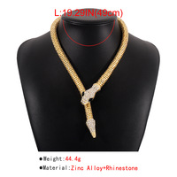  Women Punk Crystal Snake Magnetic Necklace - Thumbnail 11