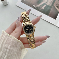 Women Elegant Rhinestone Watches Stainless Steel Strap Ladies Quartz Wristwatch - Thumbnail 6