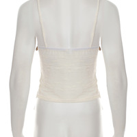 Shell tassel suspenders low collar showing chest lace irregular mesh sexy see-through vest - Thumbnail 1