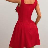 Women Elegant Fashion Slim Sleeveless Mini Dress - Thumbnail 2