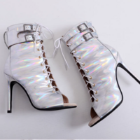 Silver Sexy Stilettos Booties  - Thumbnail 3
