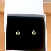 BOXED GIFT/Sterling Silver Peridot Teardrop Earrings/Peridot Stud Earrings/Peridot Jewellery/Peridot Jewelry/Gemstone Earrings/Peridot Studs - Thumbnail 4