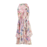  Women Bikini Set Floral Printed Ruffle Bikinis Strappy Bandage Swimwear - Thumbnail 2