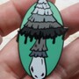 Inky Cap Mushroom, enamel pin-1