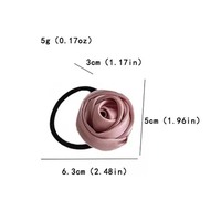 2pcs Rose Hair Tie Sweet Headdress Hair Accessories Elastic Hair Bands  - Thumbnail 3