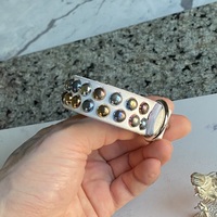 Rainbow 2-Row Staggered Small Domestuds Wristband - Thumbnail 8