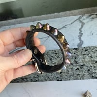1-Row Rainbow Standard British Stud Wristband - Thumbnail 1