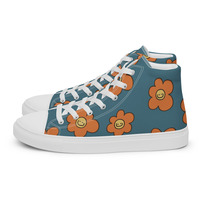 Sketchy Floral high top canvas shoes - Thumbnail 3