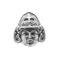 Solid Sterling Silver Greek Mythology Athena Ring - Thumbnail 4