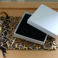 BOXED GIFT /925 Sapphire (Lab Created) Squiggle Pendant & Chain/Sapphire Jewelry/Silver Sapphire Necklace/Sapphire Pendant/Sapphire Gift/UK - Thumbnail 5
